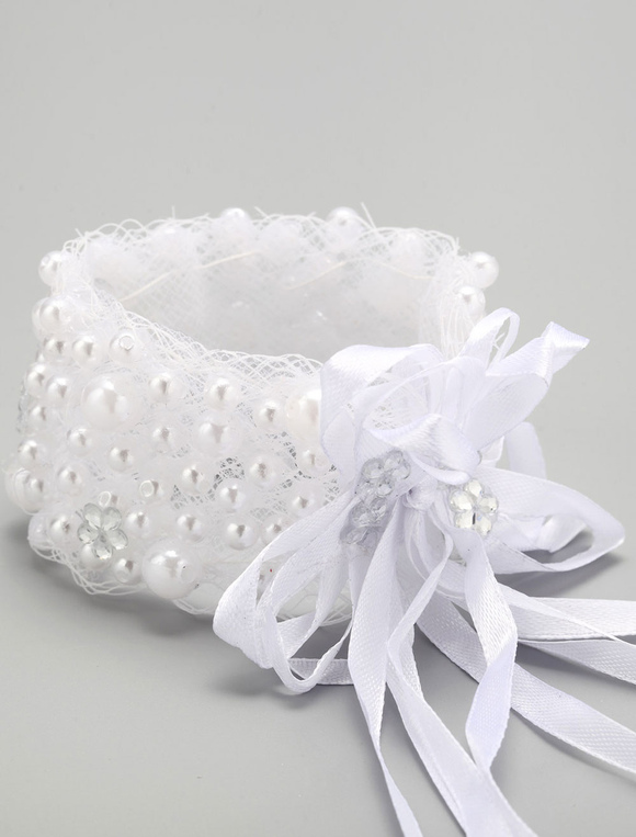 Wedding & Events Wedding Accessories | White Imitation Pearl Metal Bracelet - BI30918