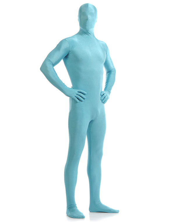 Costumes Costumes | Light Sky Blue Zentai Suit Adults Morph Suit Full Body Lycra Spandex Bodysuit for Men - BU37677