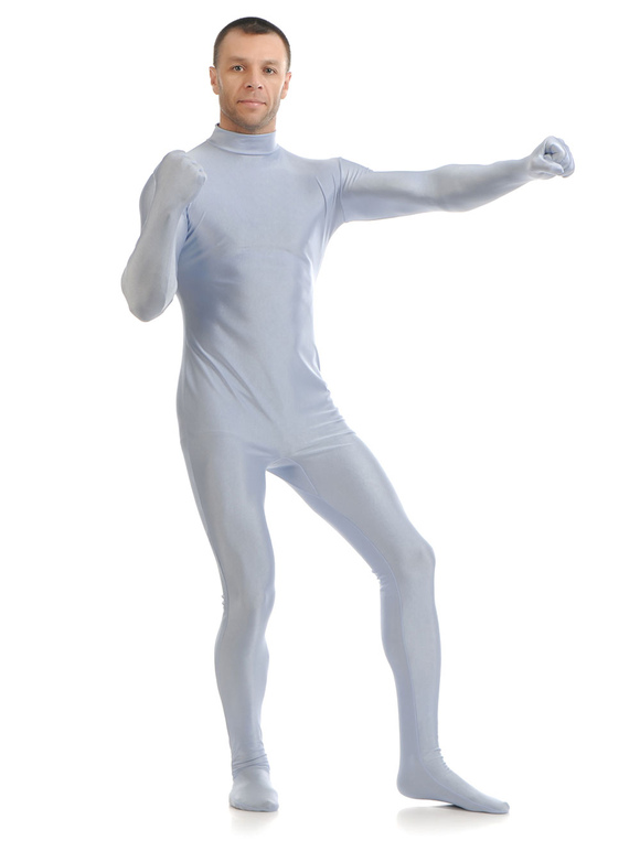 Costumes Costumes | Gray Morph Suit Adults Bodysuit Lycra Spandex Catsuit for Men - VP60246