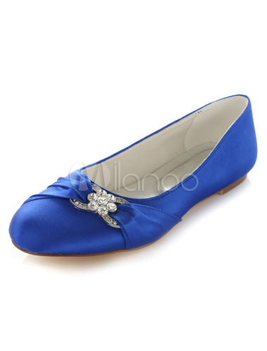 Mother Of The Bride Shoes Purple Rhinestone Bow Satin Bridal Flats ...