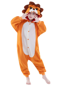 Kigurumi Pajamas Lion Onesie Childrens Flannel Winter Sleepwear Mascot Animal Costume Halloween