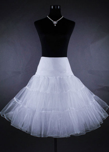 Short Wedding Petticoats White Taffeta Boneless A Line Bridal Petticoats