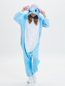 Disfraz Carnaval Elefante Kigurumi Onesie Niños Pijamas Mono azul Ropa de dormir unisex Animal Halloween Carnaval Halloween