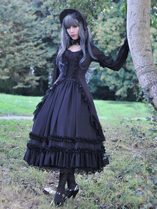 Gothic lolita lace-trim rabbit ear dress DW531 – Gothlolibeauty
