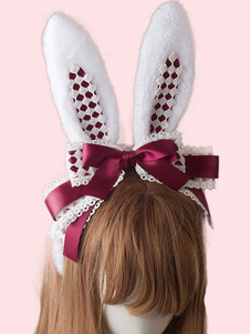 Süße Lolita Haarspange Bunny Ohr Spitze Bow Lolita Haarschmuck