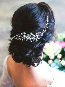 Tocados para novias Accesorio de boda transparente con adorno para la cabello