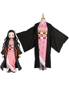 Faschingskostüm Dämonentöter Kimetsu No Yaiba Cosplay Kamado Nezuko Pink Japanisches Anime Cosplay Kostüm Karneval Kostüm Karneval Kostüm