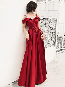 Evening Dress 2023 Charming A Line Straps Neck Floor Length Beaded Lace Flowers Formal Party Prom Dresses
