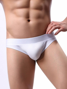 Intimo maschile Sexy Lingerie in nylon bianco Tanga da uomo