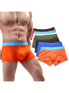 Intimo maschile sexy mutandine da uomo in cotone arancione