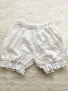 Sweet Lolita Bloomers Jacquard Loose White Lolita Pant