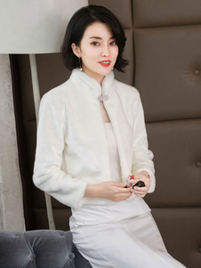 Wedding Wrap Accessories Faux Fur Buttons Bridal Cover Ups