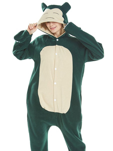 Disfraz Halloween Botón snorlax Kigurumi Onesie franela Pokemon Hasta Mono Carnaval Halloween
