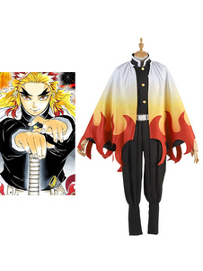 Rengoku Kyoujurou Cosplay Costume Demon Slayer: Kimetsu No Yaiba Cosplay Set