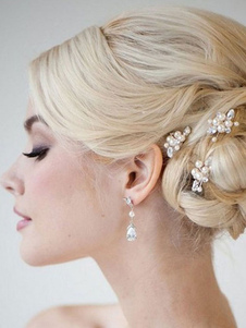 Coiffures de mariage Coiffures de mariage Métal perle Accessoires de cheveux de mariée