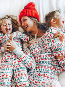 Family Christmas Pajama Christmas Print 2 Piece Family Sleepwear Set