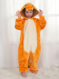 Disfraz Carnaval Dinosaurio Onesie Pijamas Kigurumi Charizard Naranja Invierno Ropa de dormir Mascota Animal Disfraz de Halloween