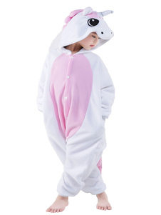 Kigurumi Pajamas Licorne Unicorn Onesie For Kids Pink Synthetic Winter Sleepwear Mascot Animal Costume Halloween