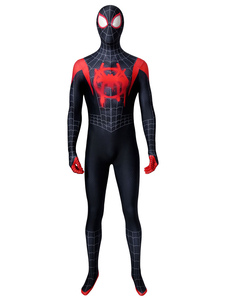 Spider Man Miles Morales Cosplay Jumpsuit Marvel Comics Superhero Cosplay Costume For Adult