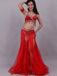 Costume de danse du ventre sexy pour femmes, ensemble de vêtements de danse  du ventre, soutien-gorge et jupe, vêtements indiens, luxe, nouveau style,  S, M, L