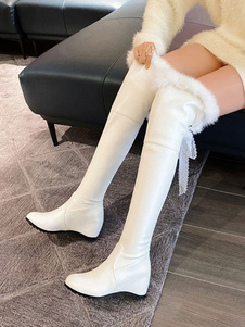 Botas Lolita Cinta de encaje de piel sintética Zapatos Lolita