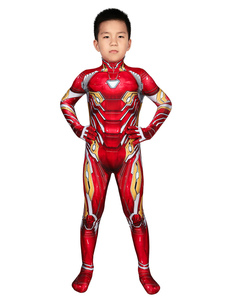 Marvel Comics Marvel Avengers Iron Man Kid Zentai Cosplay Costume Carnival