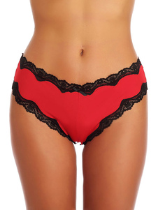 Women Red Sexy Panties Lace Underwear Lingerie