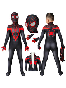 Marvel Comics Kids PS5 2023 Spider Man Miles Morales Zentai Jumpsuit Cosplay Costume