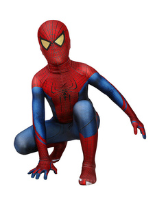 The Amazing Spider Man Kids Cosplay Red Jumpsuit Lycra Spandex Catsuits Zentai Marvel Movie Spiderman 2012 Kids Cosplay Costumes
