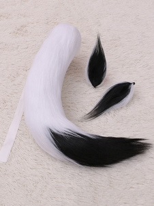 Sweet Lolita Accessoires White Fox Ears Tail 2-teiliges Set Lolita Accessoire Outfits