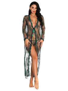 Babydolls Lencería Babydoll para mujer Encaje rojo Estampado floral Encaje transparente Sexy