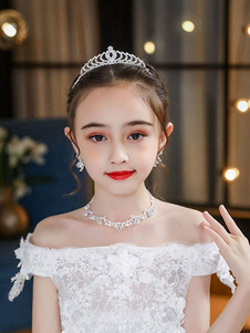 Flower Girl Headpieces Silver Accessory Metal Kids Hair Accessories