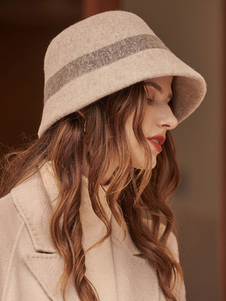 Damen Hüte Mode Plissee Acrylfaser Khaki Hüte