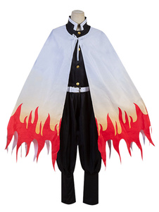 Demon Slayer Kimetsu No Yaiba Rengoku Kyoujurou Cosplay Costume Full Set