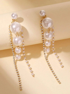 Boucles d'oreilles de mariage imitation perle unisexe perle bijoux de mariée perlée