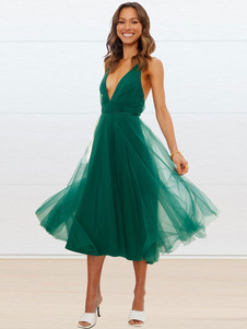 Birthday V-Neck Maxi Dress Sleeveless Floor Length Dress