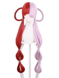 One Piece Cosplay Wigs Cosplay Wigs Girl's 66cm-95cm Heat-resistant Fiber Red