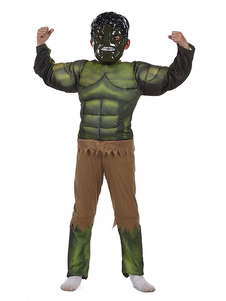 Marvel Comics Cosplay Green American Comics Polyester Jumpsuit Mask Leotard Poly/Cotton Blend Marvel Comics