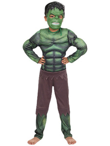 Marvel Comics Cosplay Green American Comics Polyester Mask Jumpsuit Leotard Poly/Cotton Blend Marvel Comics