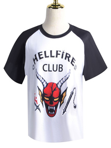 TV Drama Stranger Things Season 4 The Hellfire Club Short-Sleeve Shirt Halloween Cosplay Costume