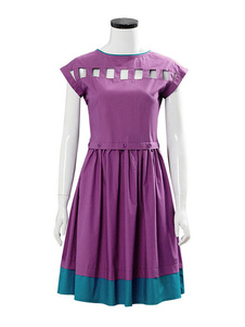 TV Drama Stranger Things Season 3 Nancy Wheeler Purple Dress Cosplay Costume