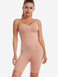 Shapewear Coffee Brown Sleeveless Backless V-Neck Lingerie