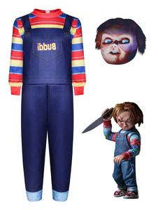 Halloween Costumes For Kids Blue Halloween Leotard Kid's Polyester Fiber Polyester Mask Jumpsuit