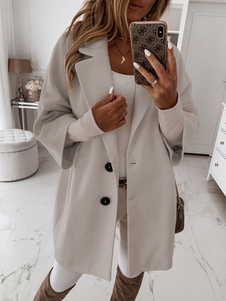 Blazer für Damen, stilvoller Umlegekragen, lange Ärmel, Polyester-Oberbekleidung