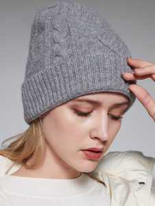 Caps For Women Fashion Wool Stripe Winter Warm Knitted Hats