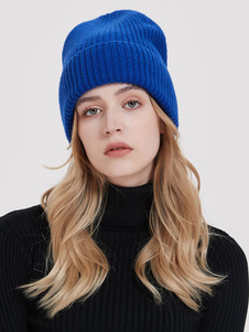 Chapéus de mulher modernos chapéus de malha de lã de poliéster quente de inverno
