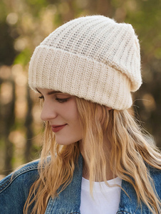 Gorros para mujer Gorros de punto cálidos de poliéster fabulosos para invierno