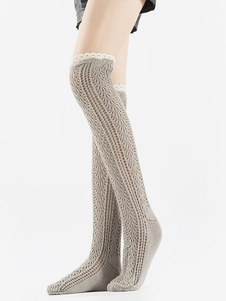 Black Lace High Quality Fluffy Knit Winter Thick Warm Cozy Fuzzy Calcetines Felpa Floor Invierno Women Socks