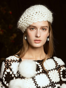 Women's Caps Modern Knitted Cut Outs Designer Winter Warm Hats