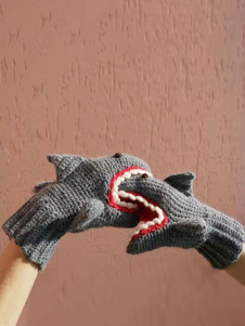 Woman's Gloves Animal Print Winter Warm Acc